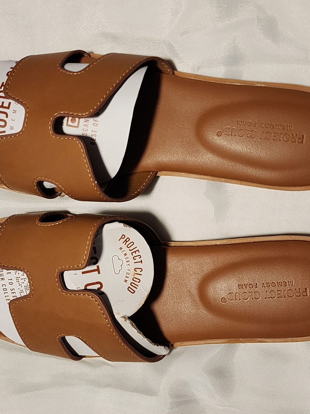 Project Cloud Tan Slide Sandals for Women